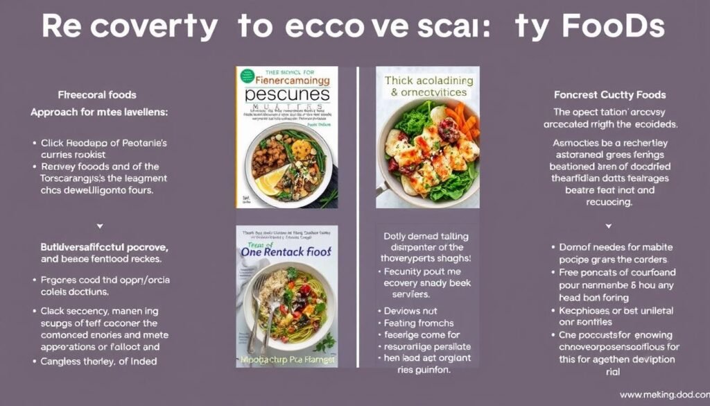 Comparison of different recovery food approaches from the reviewed books Comparison of different recovery food approaches from the reviewed books