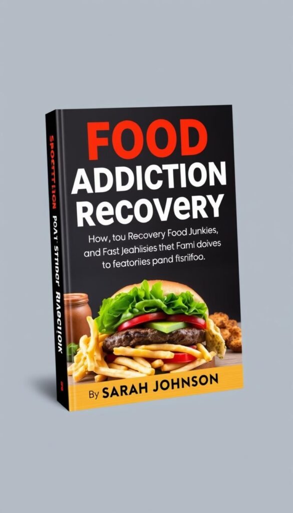 Food Addiction Recovery book cover showing strategies to overcome food addiction Food Addiction Recovery book cover showing strategies to overcome food addiction